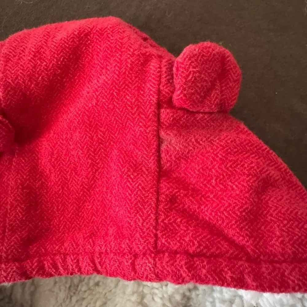 Carters Red hooded fleeced jacket - 12 months
